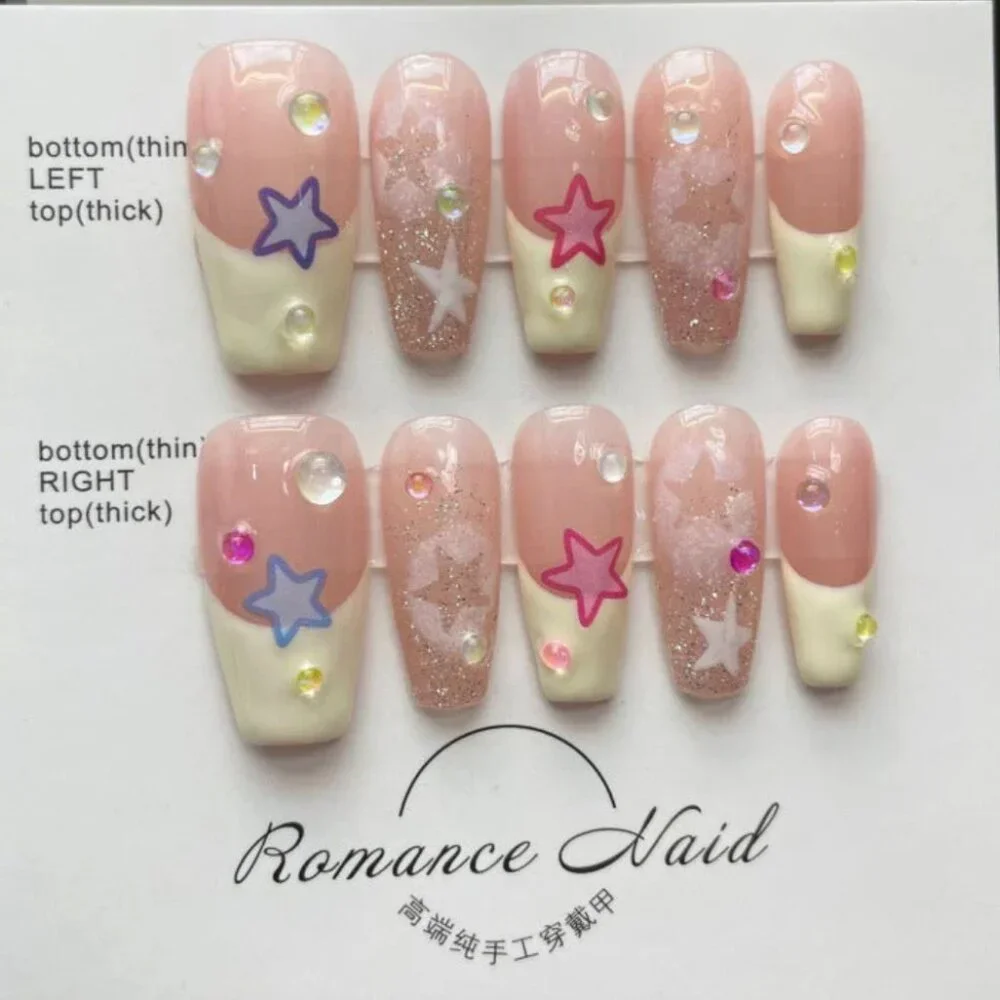 GlitzAdora (2) Nails Black Pink Star & Stellar Silhouette